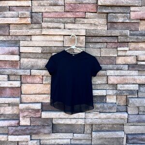 Black Lululemon Crop top with open back